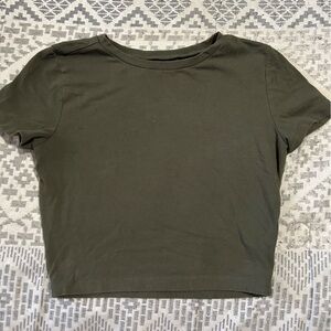 Target Olive Green Crop Top